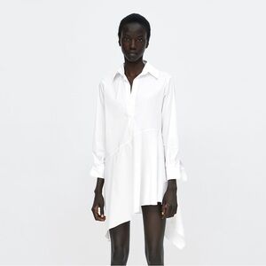 Zara Asymmetrical Elegant White Tunic